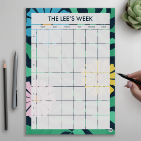 Personalised weekly planner pad