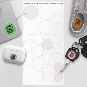 Protective QR Code Label Overlays - Round 
