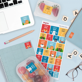 sticky name labels for kids