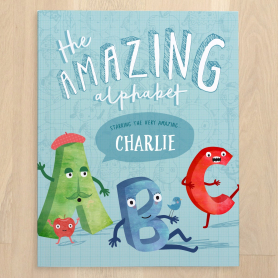 Tinyme Amazing Alphabet Personalised Book Cover