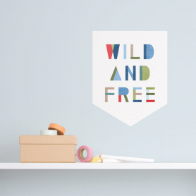 Wild and Free Banner Decal