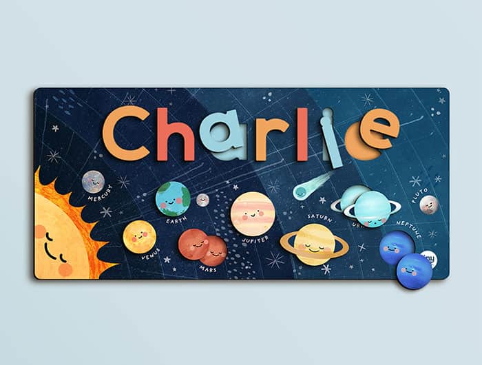 Name wooden puzzle medium space theme